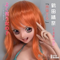 ElsaBabe 148cm Anime Style Platinum Silicone Sex Doll Anime Figure Body Real Solid Erotic Toy with Metal Skeleton, Tsuruta Haruna