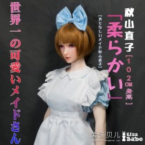 ElsaBabe 90cm 102cm Big Breasts Platinum Silicone Sex Doll Anime Figure Body Real Solid Erotic Toy with Metal Skeleton, Akiyama Naoko