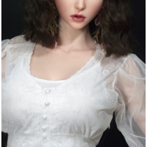 ElsaBabe Silicone Sex Doll Clothes White Gauze Dress for 165cm Hanyu Ruri