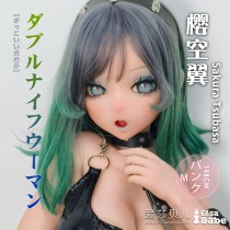 ElsaBabe 125cm 148cm 150cm Anime Style Platinum Silicone Sex Doll Anime Figure Body Real Solid Erotic Toy with Metal Skeleton, Sakura Tsubasa